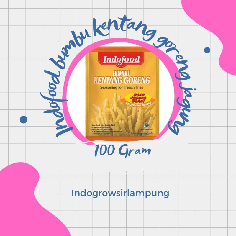 

indofood bumbu kentang goreng rasa jagung bakar 100g