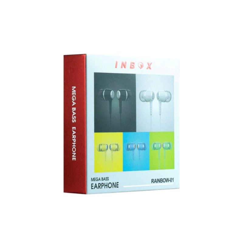 HF Inbox Rainbow -01 / Headset Kabel Inbox / Headset Inbox Rainbow / Headset earphone Inbox Rainbow