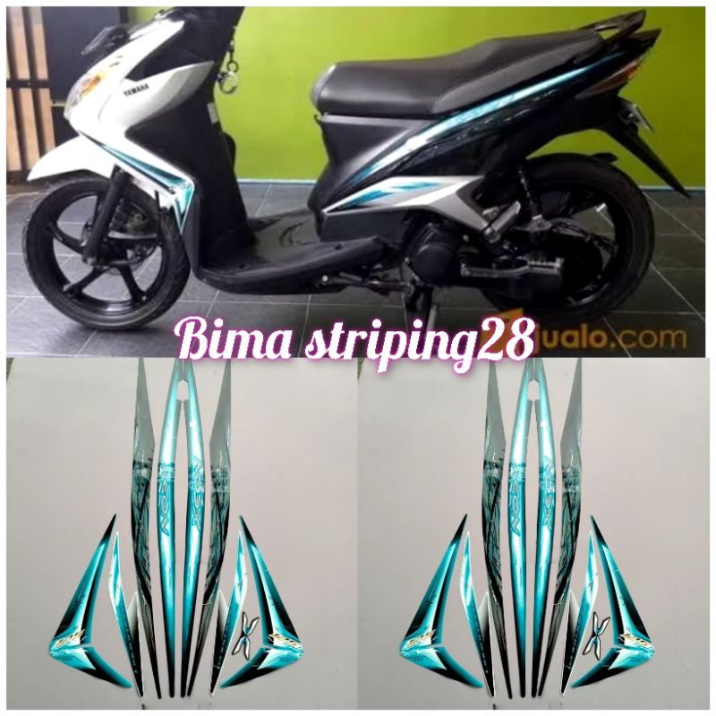 STIKER STRIPING LIST BODY MOTOR YAMAHA XEON 2010 2011 KARBU