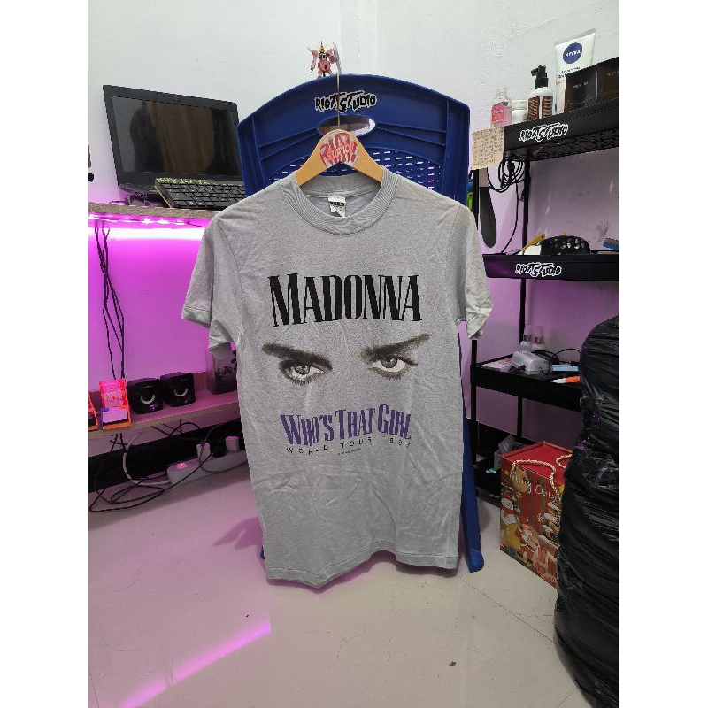 KAOS TSHIRT VTG 80S MADONNA WORLD TOUR 1987