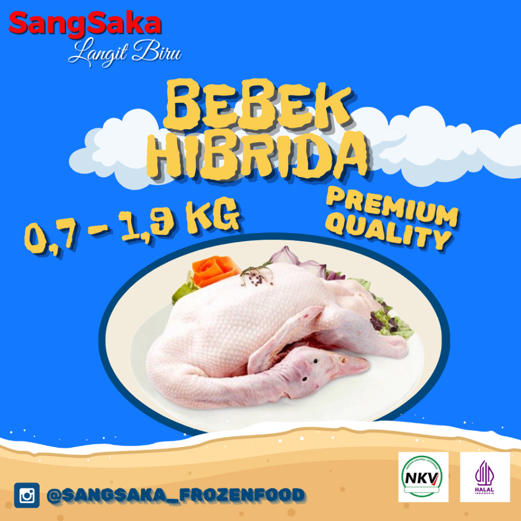

DAGING BEBEK HIBRIDA UTUH PAKAI PALA DAN KAKI 0,7-1,9