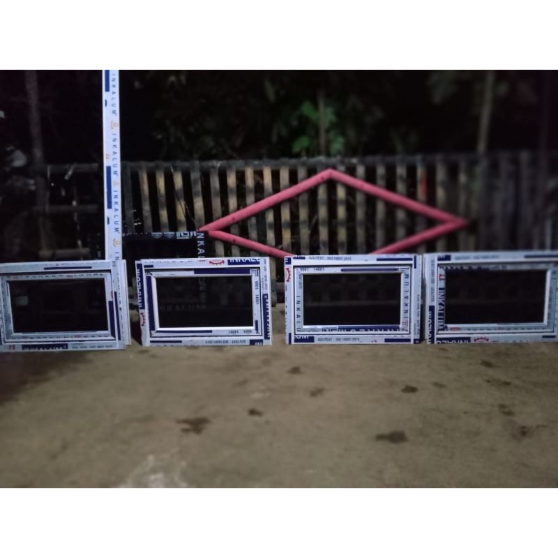 jendela aluminium,jendela kaca,boven aluminium,boven casment gratis packing kayu(ready stok)