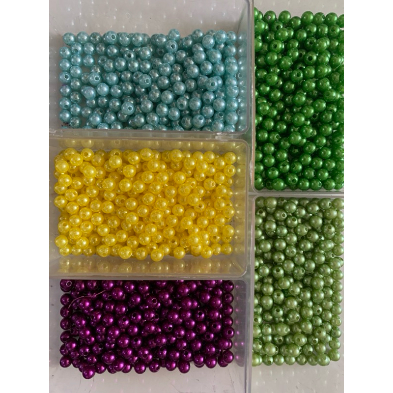 Mutiara Lubang / Mutiara sintesis 6 mm / Manik Manik mute Ringan / Citra Handicraft