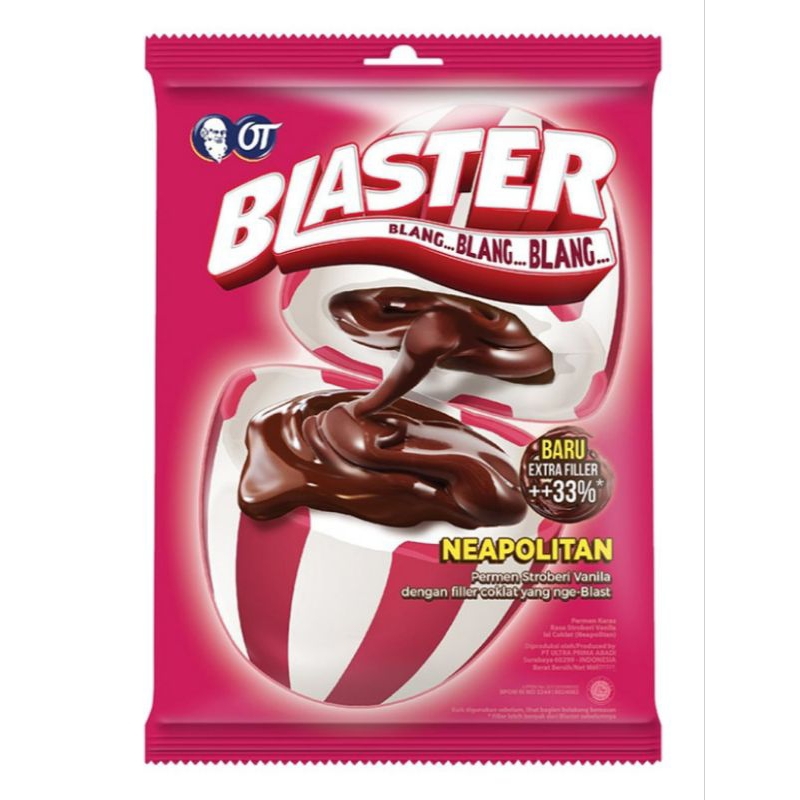 

BLASTER Neapolitan Permen Strawberry Vanila 100 g