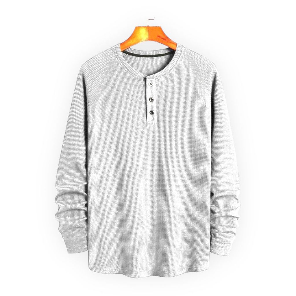 KAOS LENGAN PANJANG WAFFLE KNIT/KAOS KNIT WAFFLE KANCING PANJANG UNISEX/KAOS WAFFLE KNIT PREMIUM