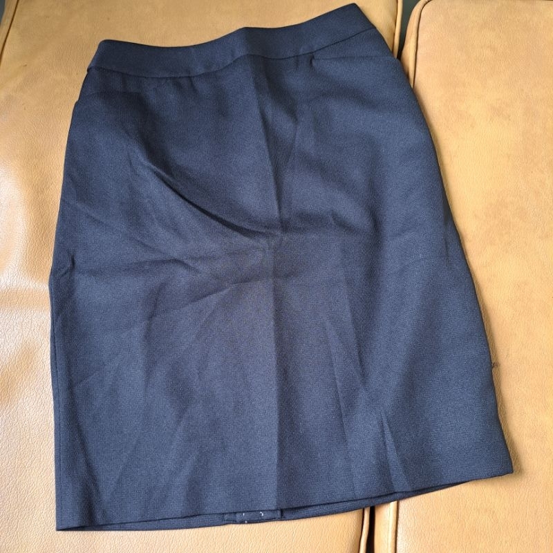 rok kerja pendek span hitam / rok wanita kerja new pl