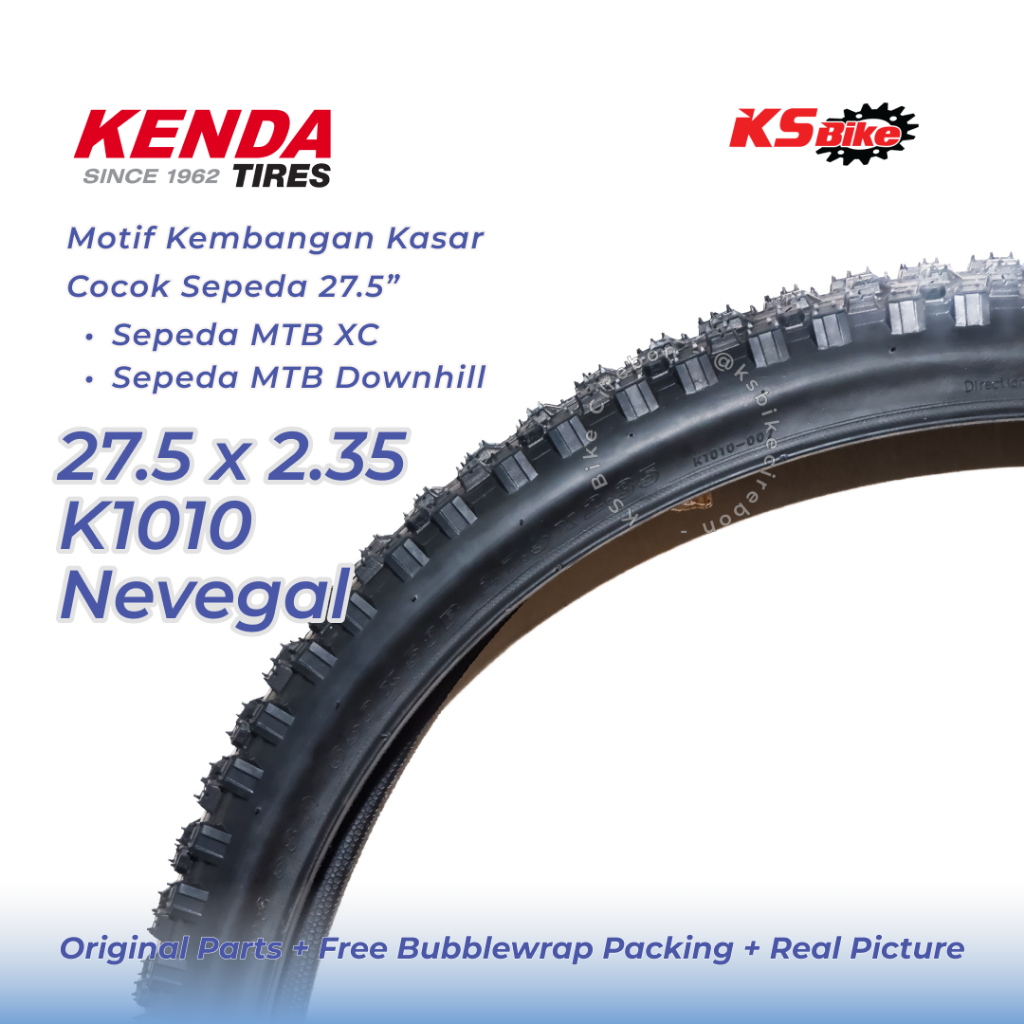 Ban Luar Sepeda 27.5 x 2.35 58-584 Kenda Nevegal K1010 30TPI MTB Downhill Trail Enduro XC Offroad Ri