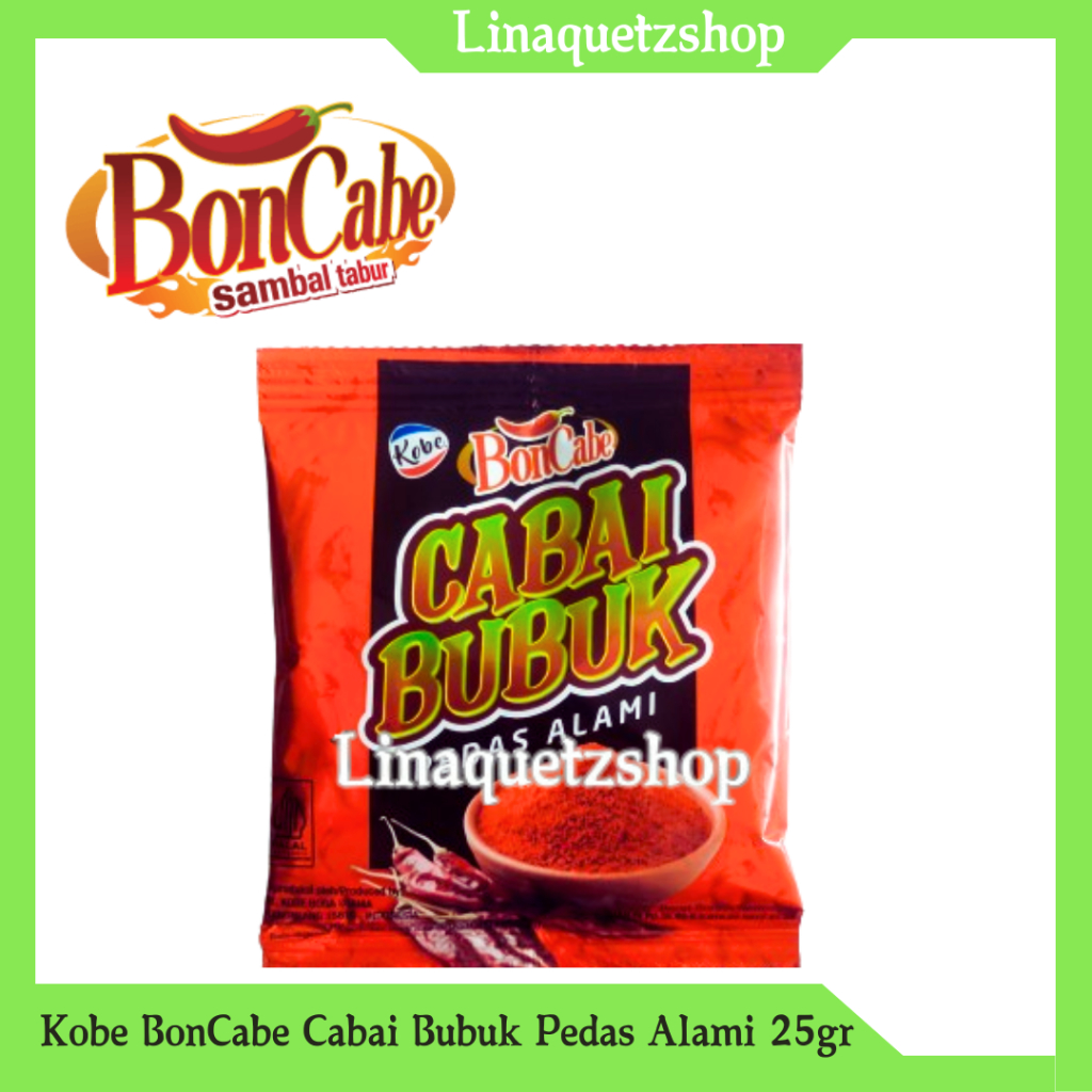 

KOBE BONCABE Cabai Bubuk Pedas Alami 25gr Sachet (1 Pcs)