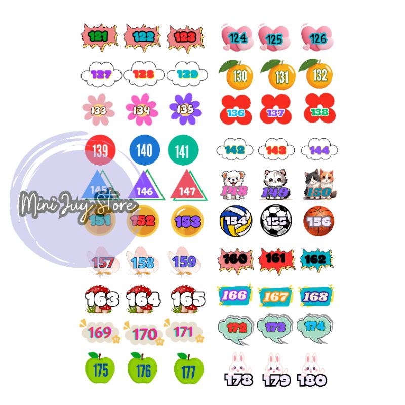 

Sticker album nabung metode nomor urut 121-240
