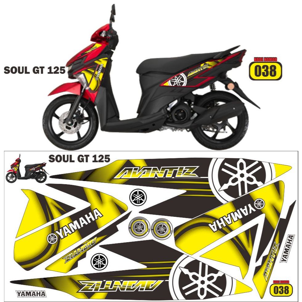 Decal Sticker Yamaha Soul GT 125/Striping Variasi Soul GT 125
