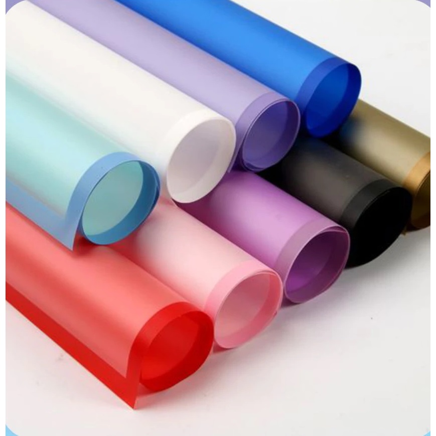 

RATUFLORIST ♥️ Flower Wrapping Paper Transparan List Kertas Buket Bunga Korea Cellophane KB05 cello 1 lembar makassar