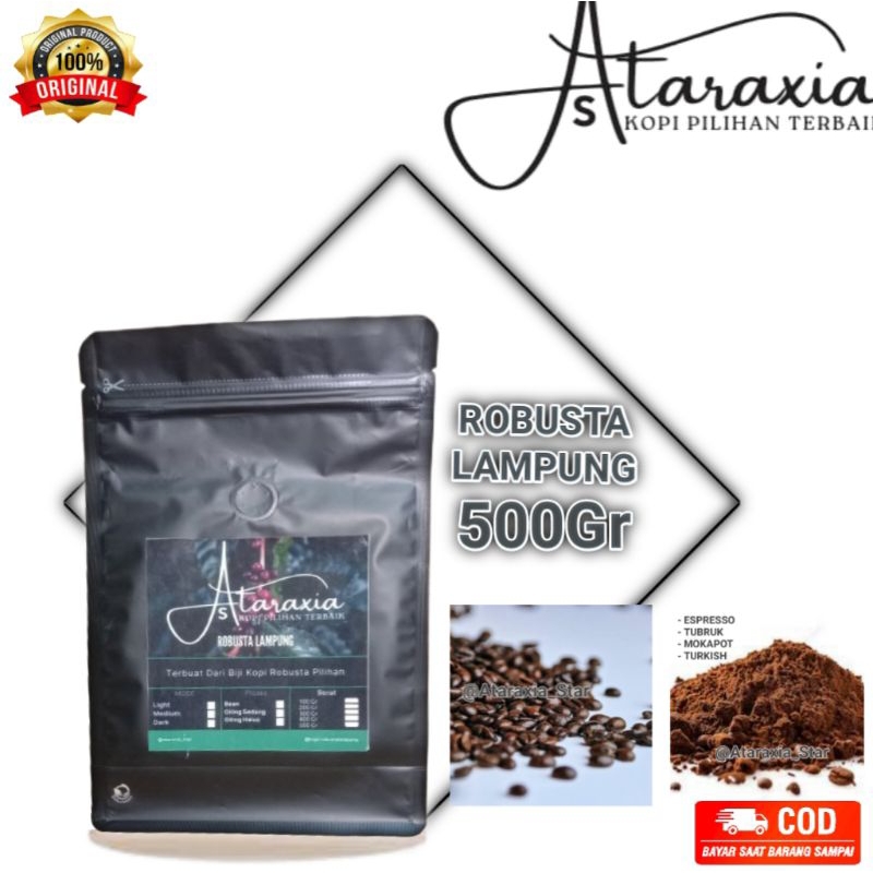 

Kopi Robusta Lampung Coffee Roast Bean Espresso Beans 500 Gram Biji Bubuk Ataxaria_Star