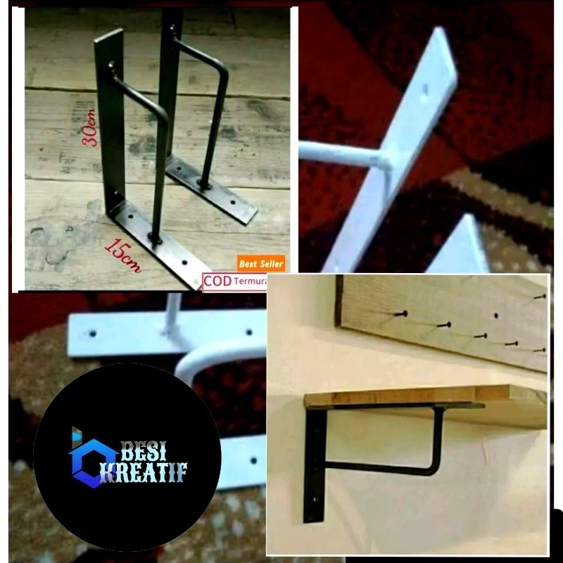 Besi siku penyangga/besi siku rak buku /besi siku sepatu/besi siku serbaguna bisa cod termurah