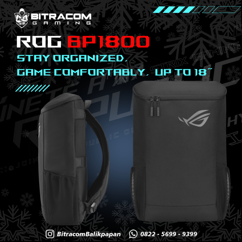 Gaming Backpack ROG-Gear - BP1800 Gaming - Tas Gaming Ransel Backpack