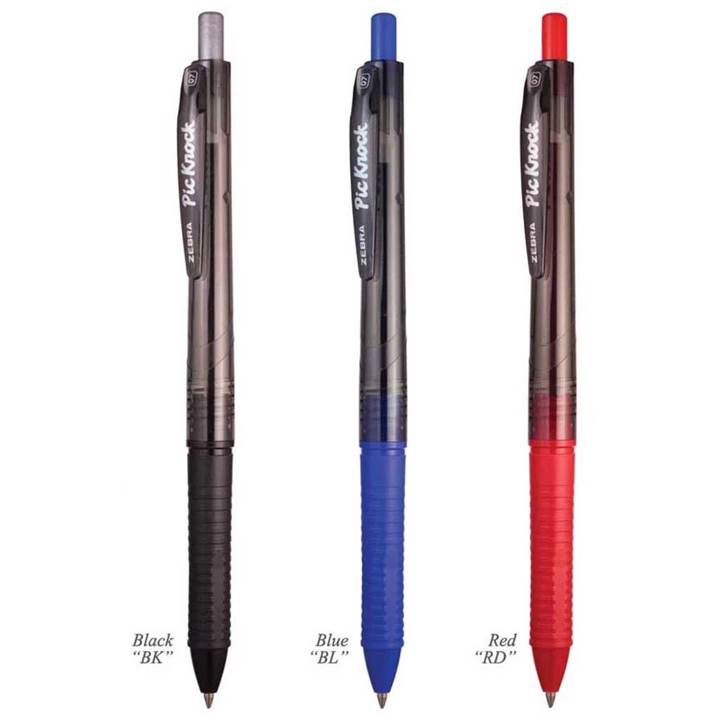 

1 Set isi 3 warna ZEBRA Picknock Pulpen Pena 0.7mm Retractable