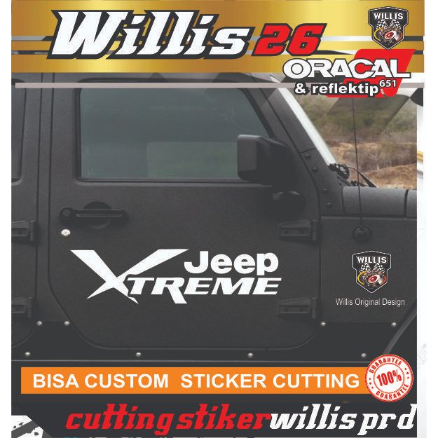 STIKER MOBIL JEEP XTREME STICKER JEEP STIKER MOBIL JEEP FEROZA KATANA TAFT STICKER JEEP