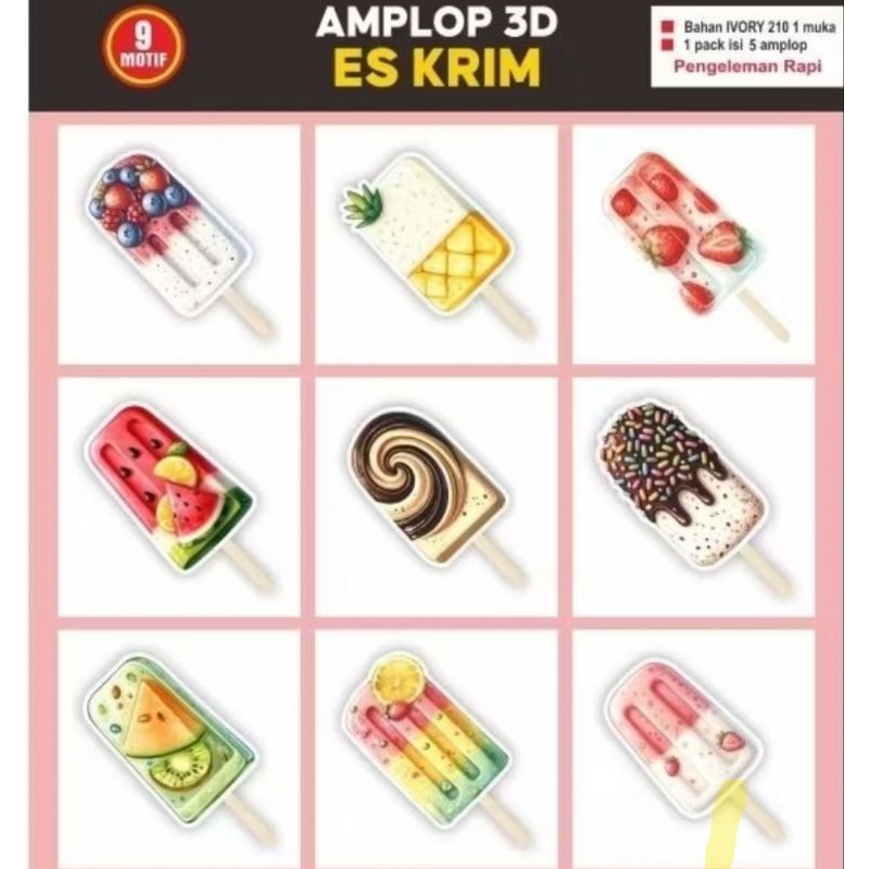 

Adwadns_shop Amplop Lebaran Ice Cream Amplop Eskrim Isi 5 Pcs