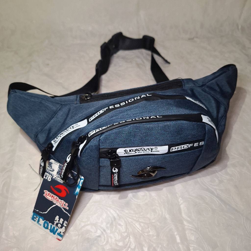 TAS SELEMPANG WAISTBAG TAS PINGGANG COWOK PRIA JUNGLESURF