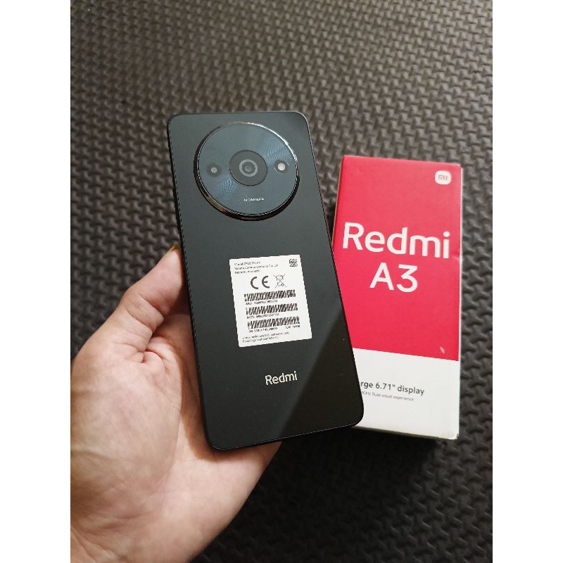 XIAOMI REDMI A3 BLACK SECOND  RAM 4/128GB FULLSET ORI MULUS NO MINUS