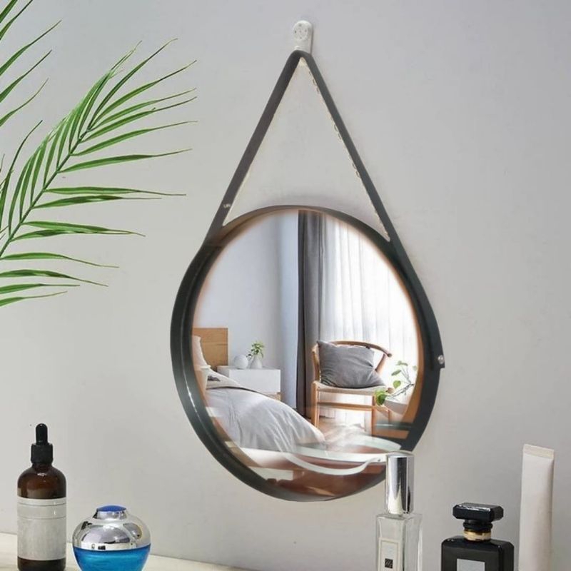 Cermin Bulat Aesthetic Hiasan Dinding Kaca Wastafel Meja Rias Kamar Mandi