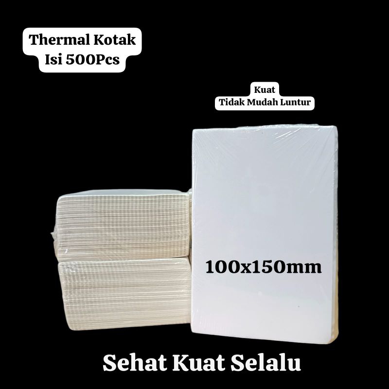 

Label Thermal Kotak/Lipat STICKER TERMURAH 100x150 mm isi 500 pcs / kertas thermal direct