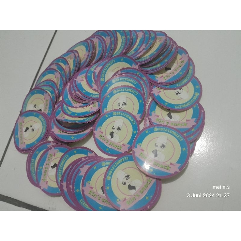 

sticker hologram (A4) stickermakanan merk