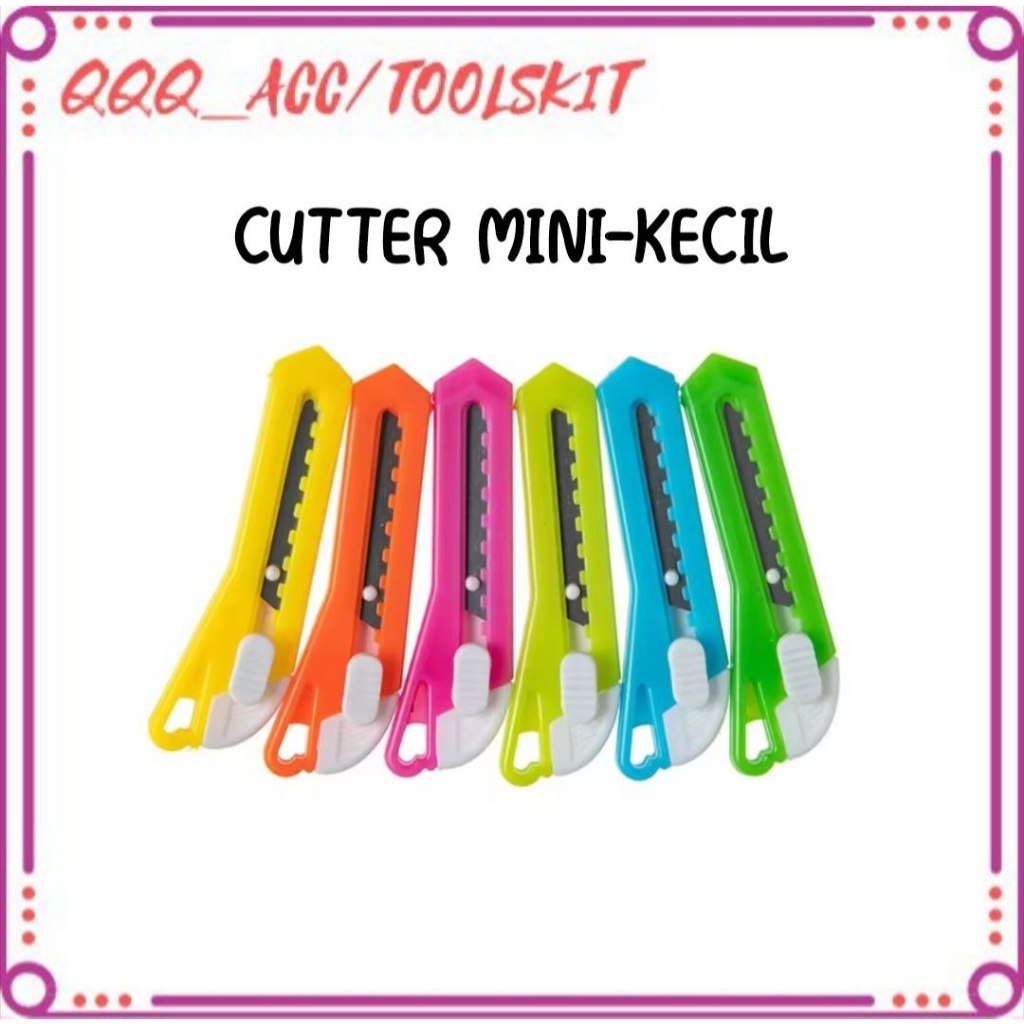 

Cutter Pemotong Kertas Pisau Mini Motif Polos Mini Cutter Portable Ukuran Kecil
