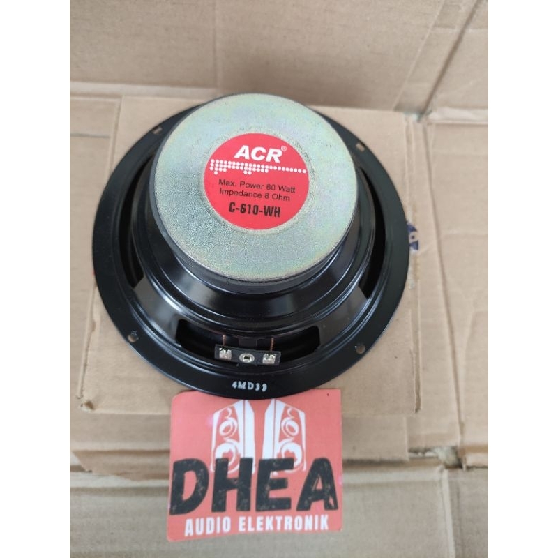 Speaker ACR 610 Woofer 6 inch 6in 60 Watt 8 ohm Original ACR C-610-WH ACR / ACR C 610 WH Woofer