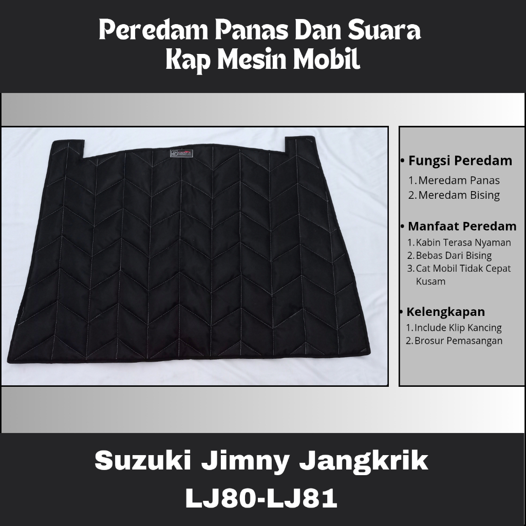 Suzuki Jimny Jangkrik LJ80 Peredam  Kap Mesin Mobil