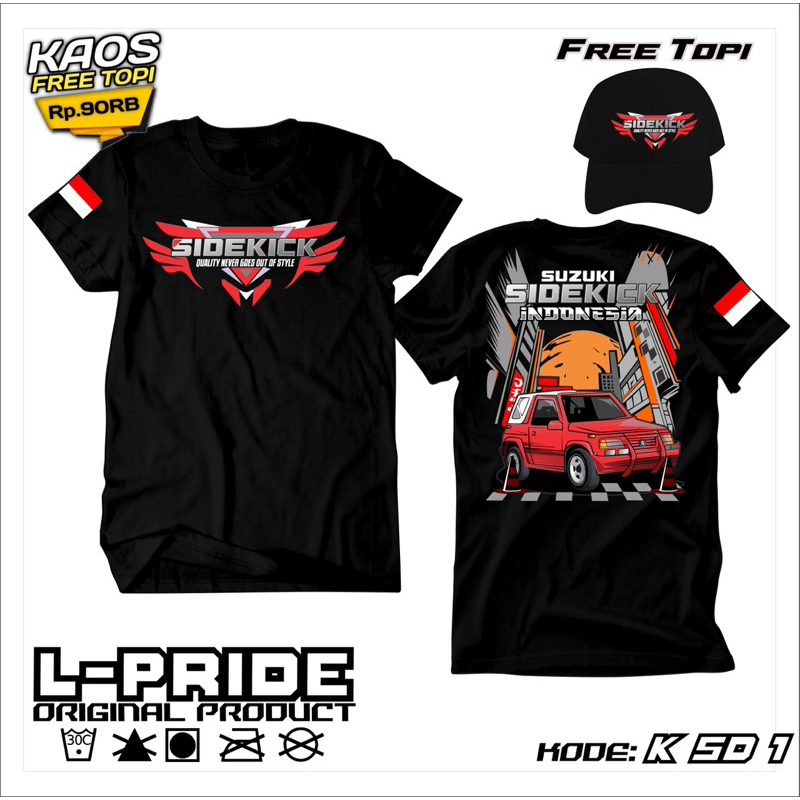 KAOS SIDEKICK FREE TOPI BAJU SIDEKICK GRATIS TOPI PRIA SIMPLE