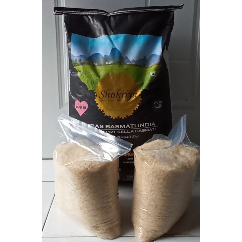 

Beras basmati shukriya premium 1121 sella kemasan repacking 5 kg