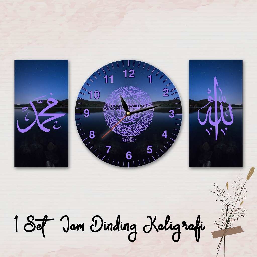 1 Set Hiasan Dinding Jam Dinding Rumah Jam Sekolah