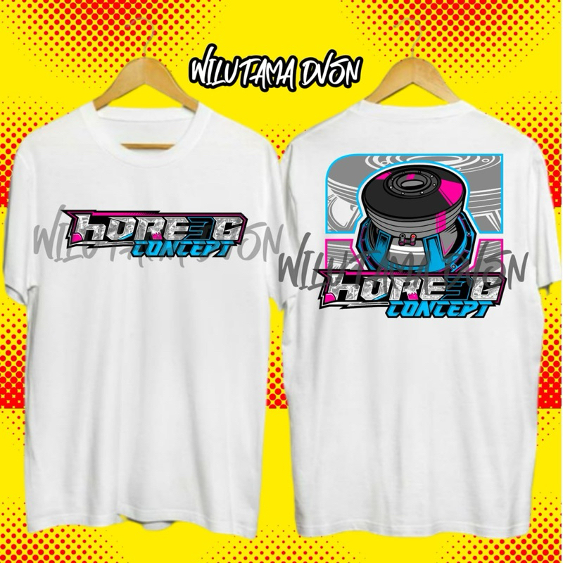 Kaos HOREG CONCEPT BIRU PINK SOUNDSYTEM Baju sound system audio free stiker-Horeg gank Sound system 