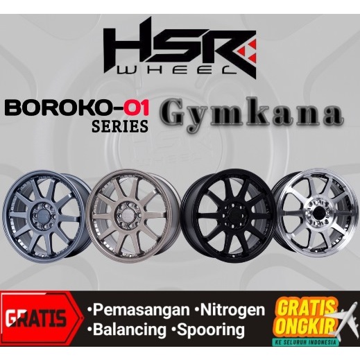 Velg HSR Ring 16 Type Gymkana Baut 4 Velg Mobil R16 Buat Brio, Jazz, Agya, Ayla