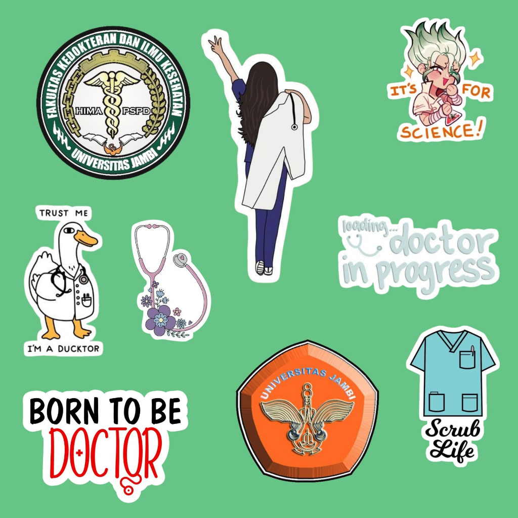 

Sticker Kampus Unja Pack Aesthetic Fakultas Kedokteran Unja (Universitas Jambi) anti air untuk laptop tumblre hp buku dll