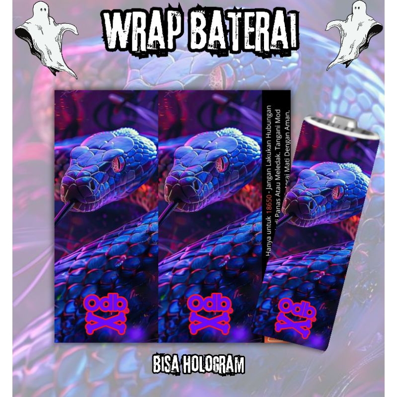 

FAMSTORE - Pelindung Baterai - Stikerskin Wrap Baterai Motif Snake Art Full Motif Desain Dan Anti Gores