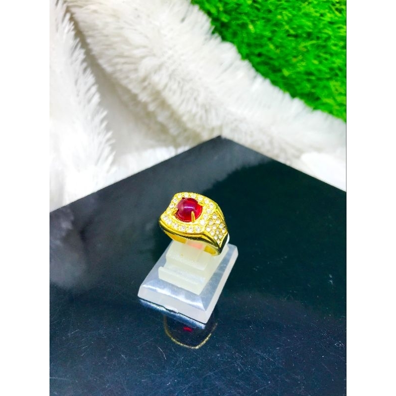 Cincin permata cowok keren titanium tidak luntur 0156