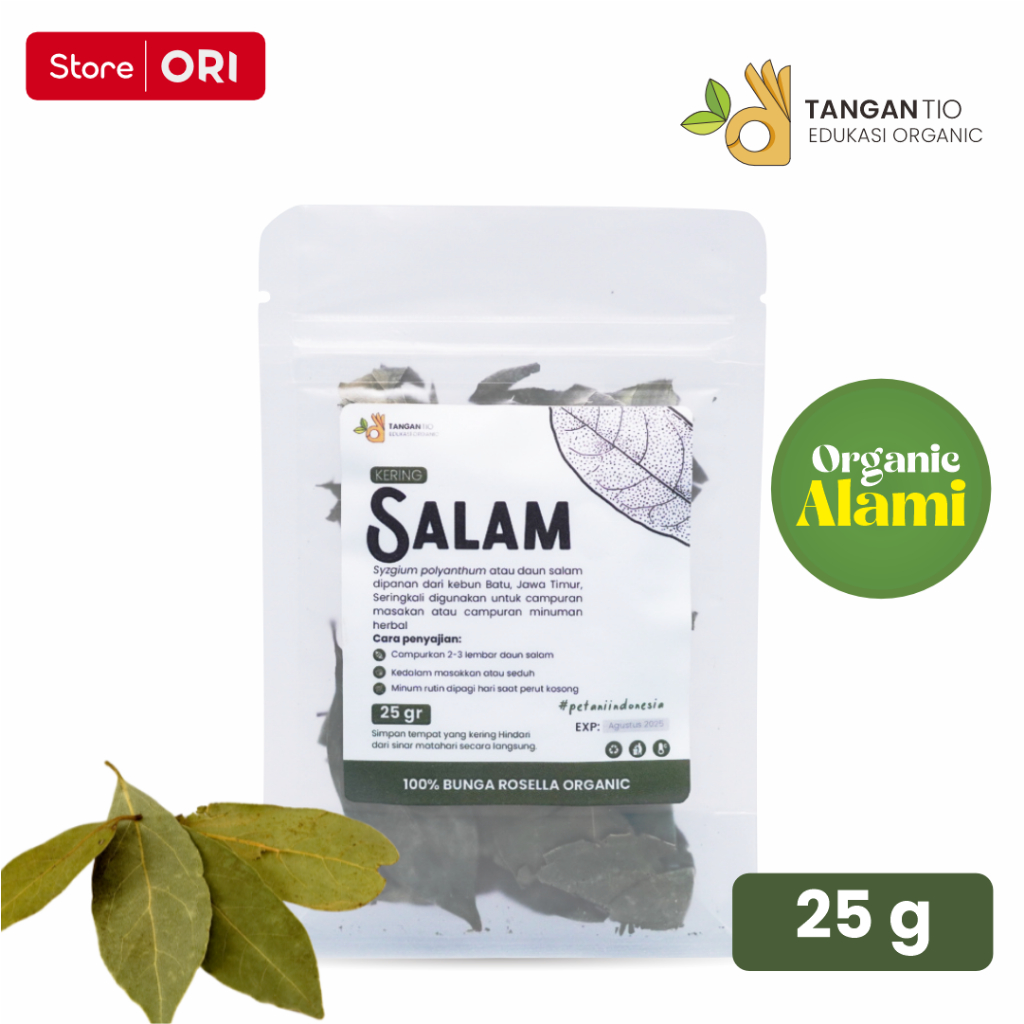 

SARI BUMI - Daun Salam Kering Rempah Kering Organic 25 Gr Kualitas Premium