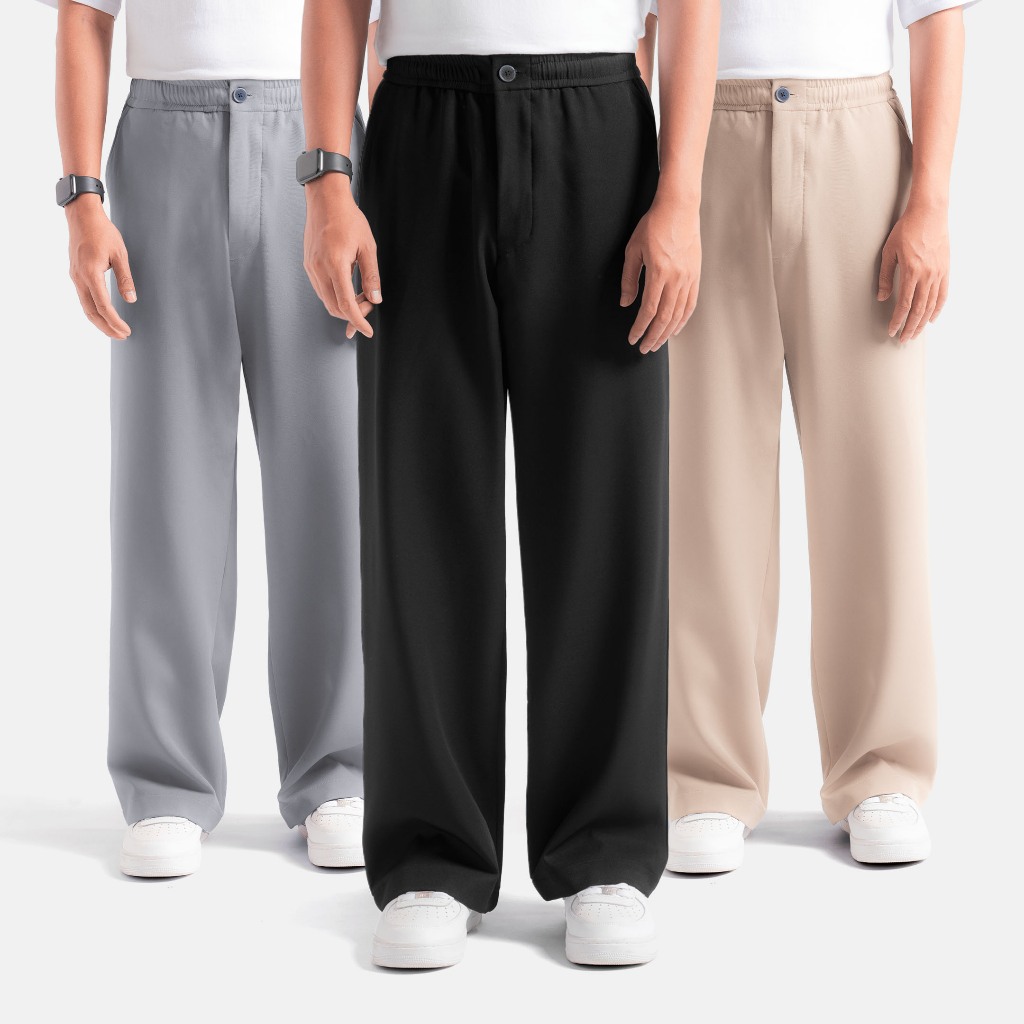 Kasual Celana Panjang Smart Wide Loose Pants Pria
