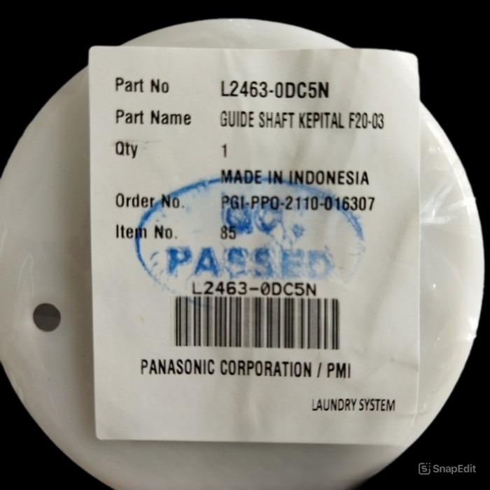 Guide Shaft Penutup Pulsator Mesin Cuci 2 Tub Panasonic ORI