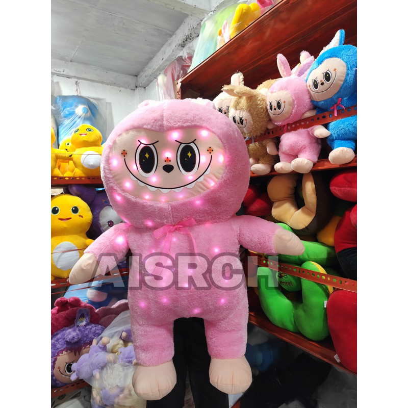 boneka labubu super jumbo size 110 cm LED- boneka labubu besar 110cm - labubu boneka besar jumbo - b