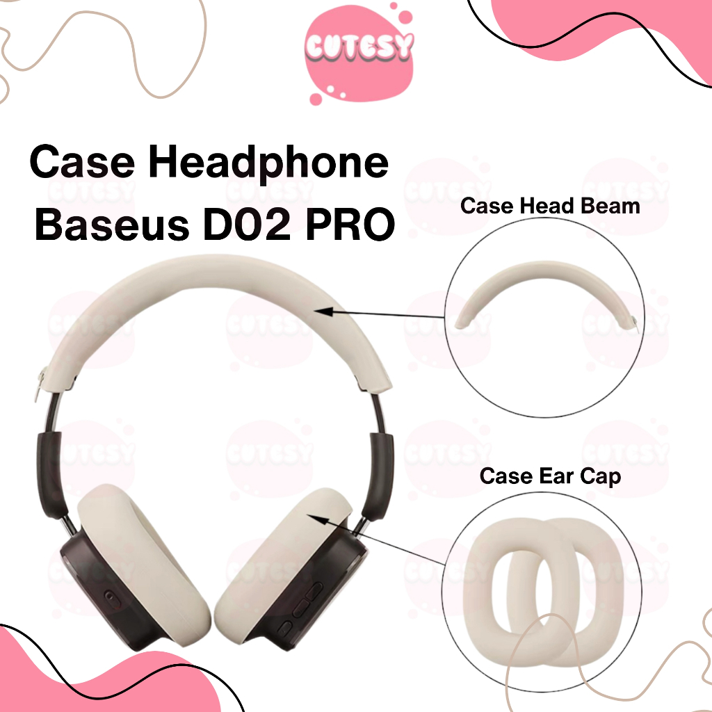 Case Casing Cover Silicone Protective Headphone Baseus D02 Pro Cutesy.id