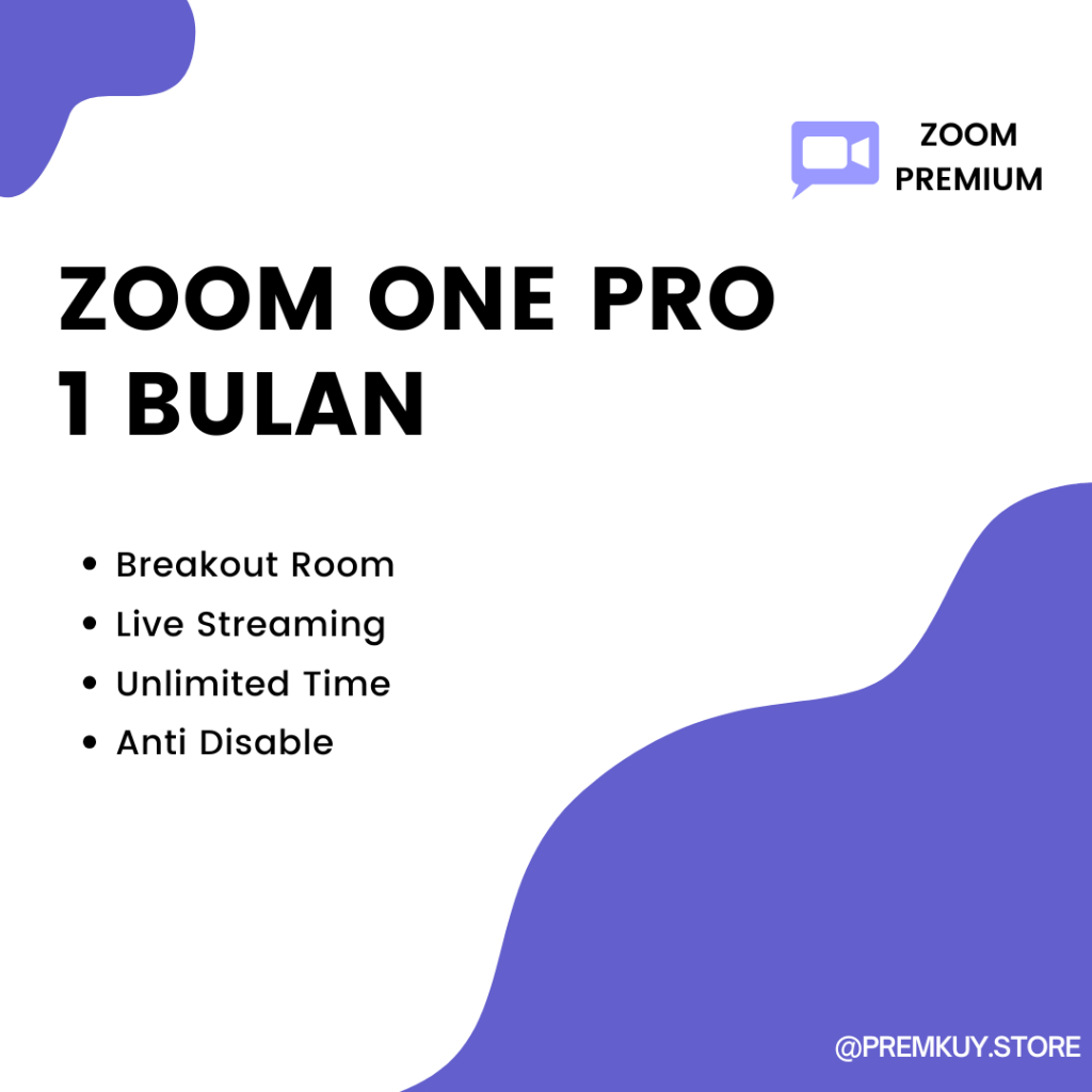ZOOM PREMIUM 1 BULAN ORIGINAL - 100 USERS