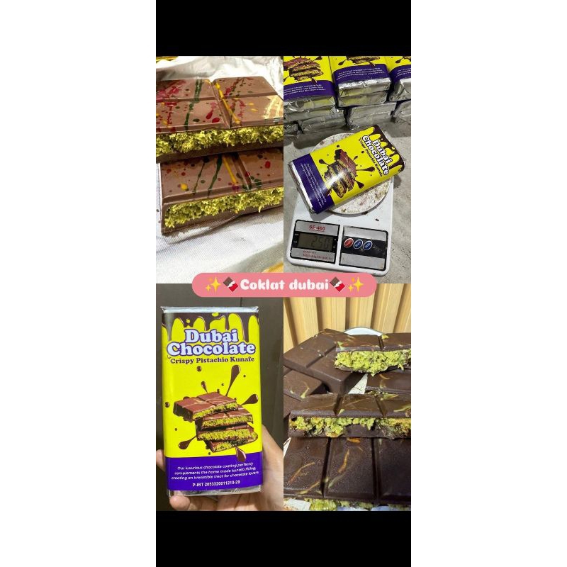 

Dubai Chocolate Crispy Pistachio Kunafe Virall - Ready Stok - Khusus Go-Send