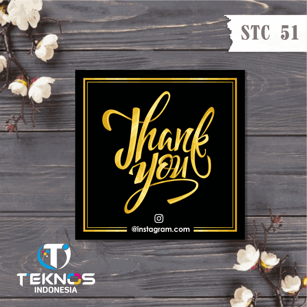 STICKER THANK YOU MURAH OLSHOP - STICKER THANKS CARD CUSTOM