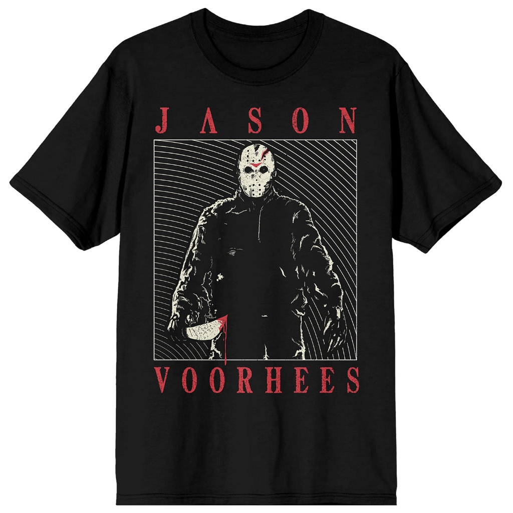 Friday the 13th Jason Voorhees Kaos Pria Hitam - M