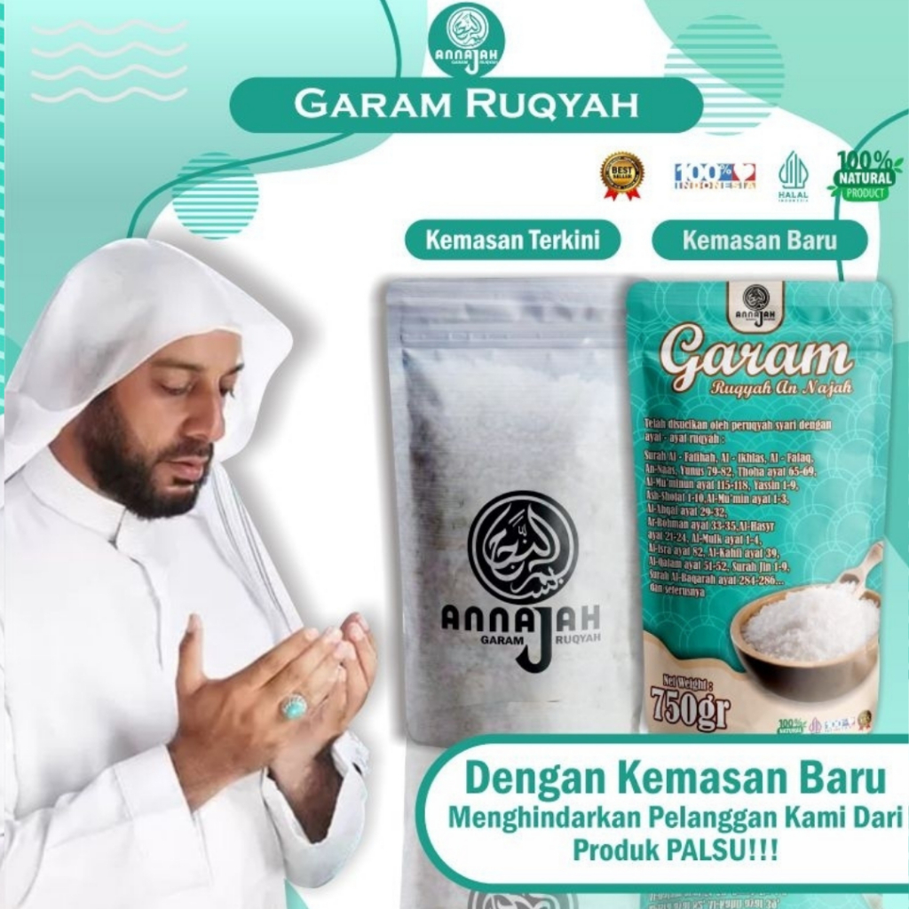 

Garam Ruqyah AnNajah 100% Origina l - Kemasan Besar 750Gram