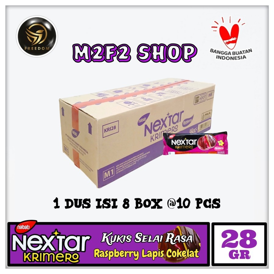 

Nabati Nextar Krimero Richberry | Raspberry Lapis Cokelat - 28 gr (Kemasan Karton)