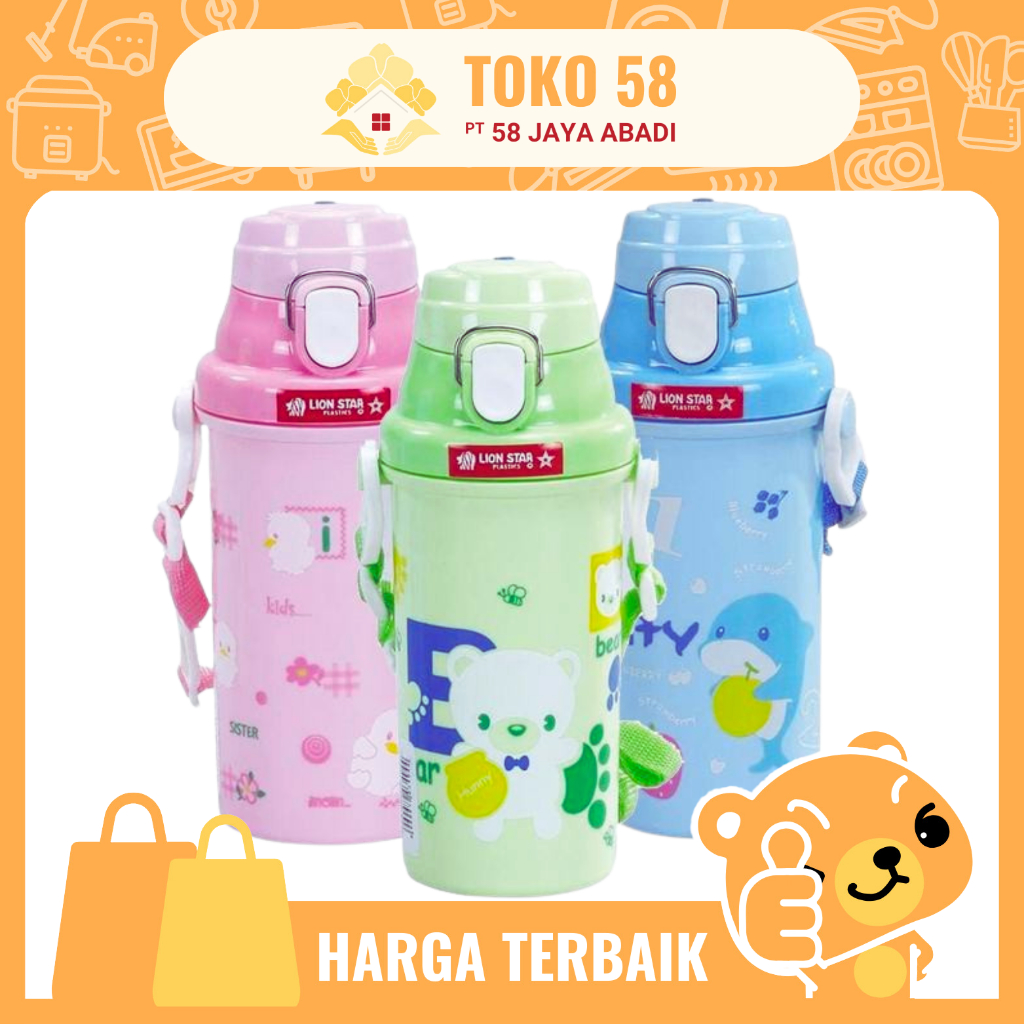[COD] Botol Minum Anak Frontier Bottle 500 ml Lion Star NN-85 / Pcs