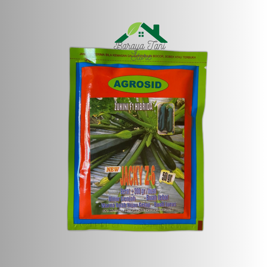 BENIH ZUKINI JACKY Z-6 50 GRAM AGROSID HIBRIDA BENIH UNGGUL